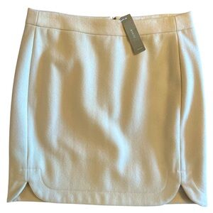 J. Crew Wool Mini Skirt in Winter White